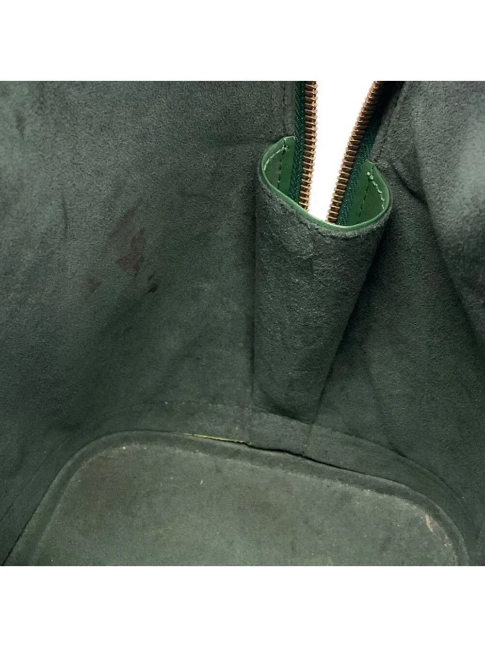 Louis Vuitton Handbag Epi Alma Borneo Green Leather